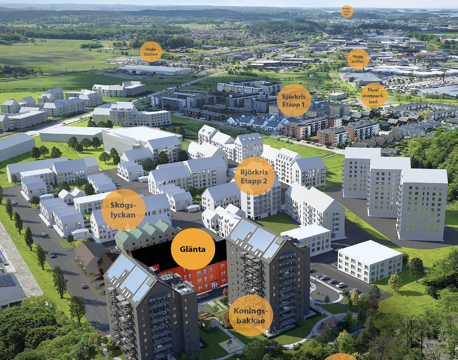 Karta över Björkris etapper